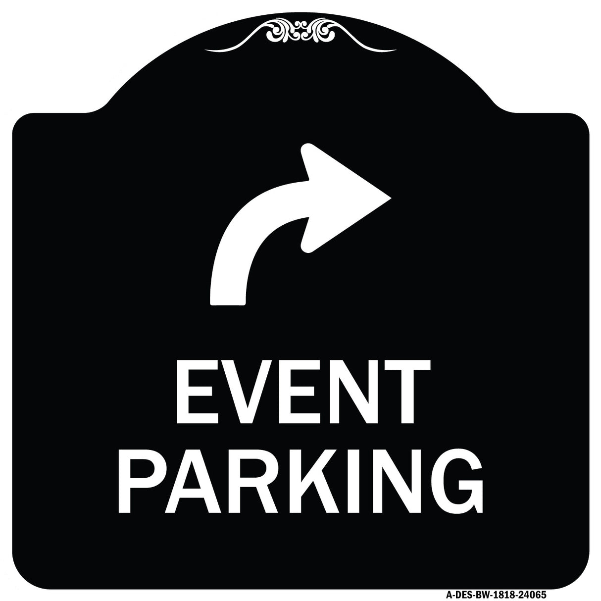 Event Parking Only (With Upper Right Arrow)