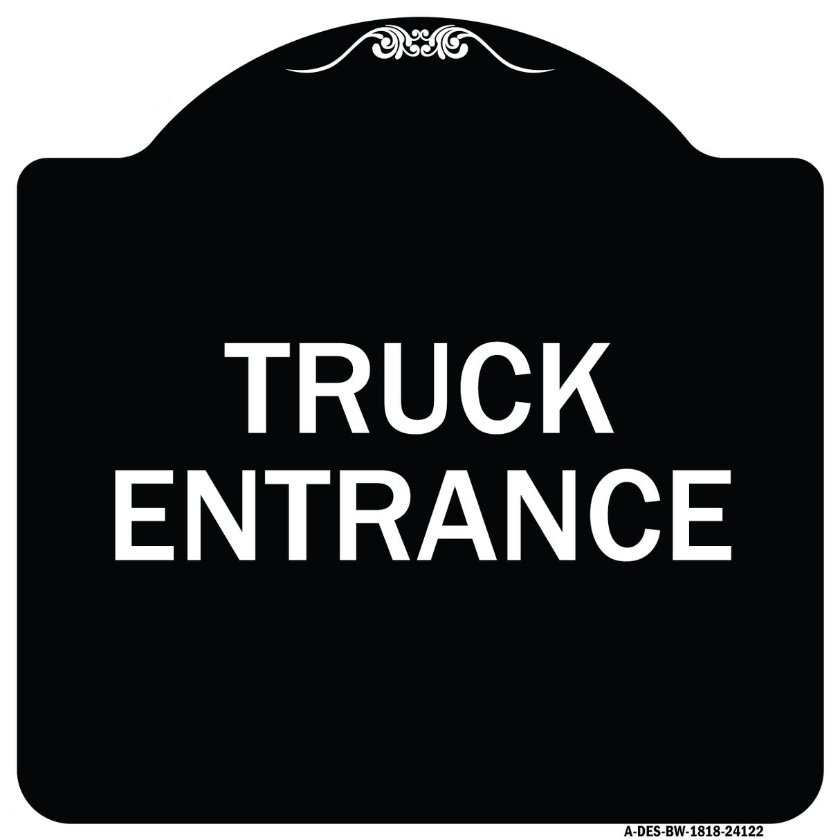 Driveway Sign Truck Entrance