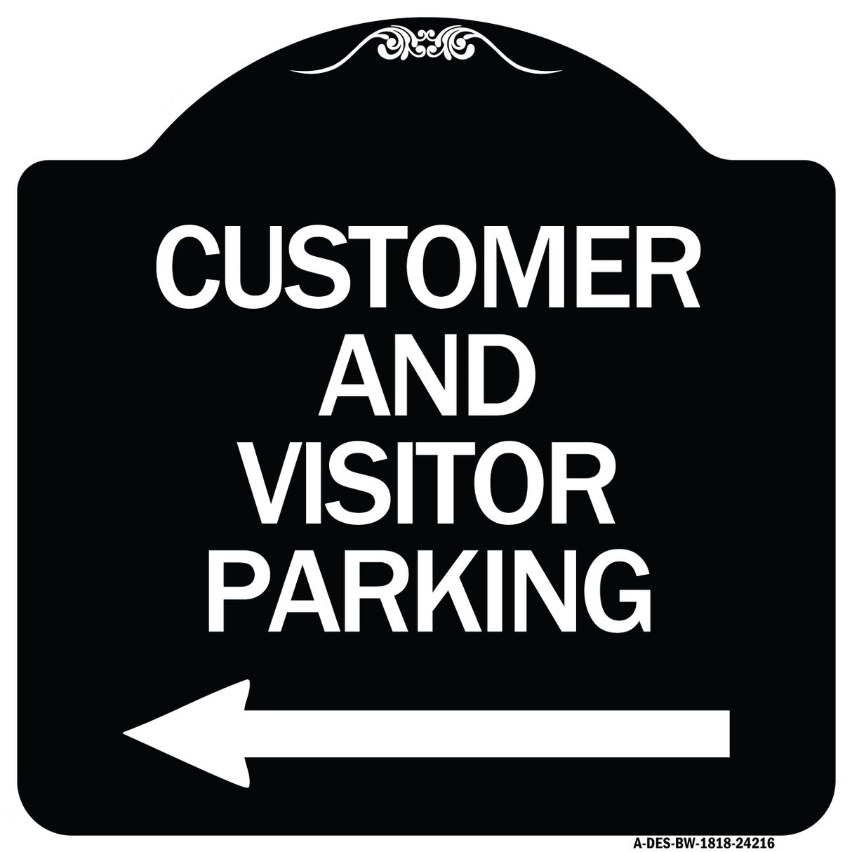 Customer and Visitor Parking (With Left Arrow)