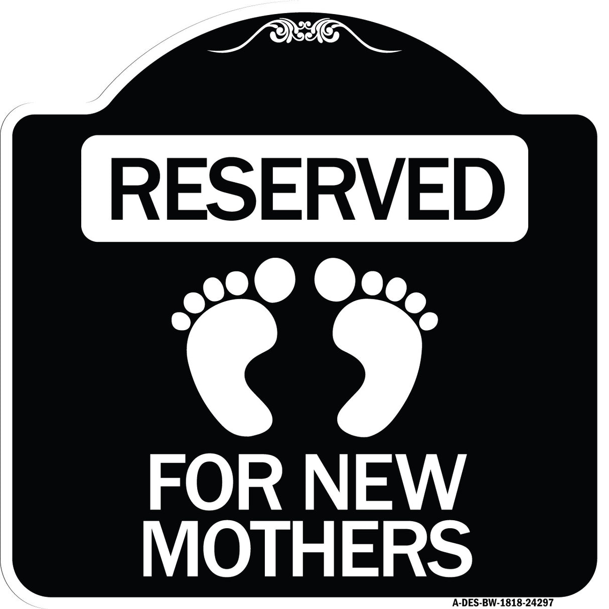 Blue Reserved Parking for New Mothers