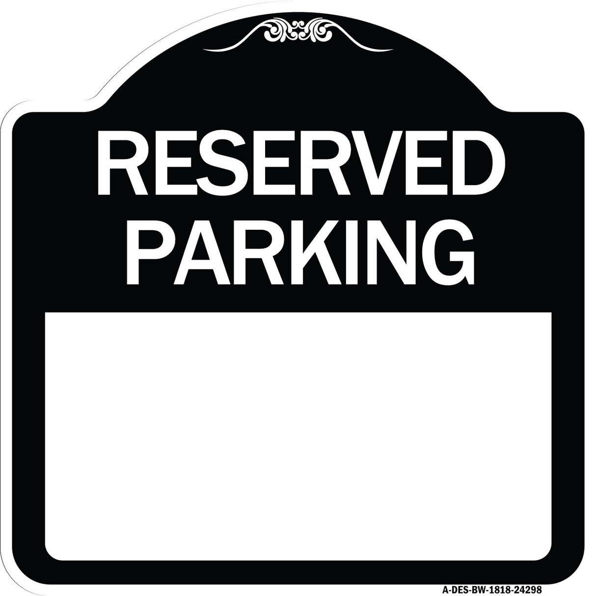 Blank Reserved Parking