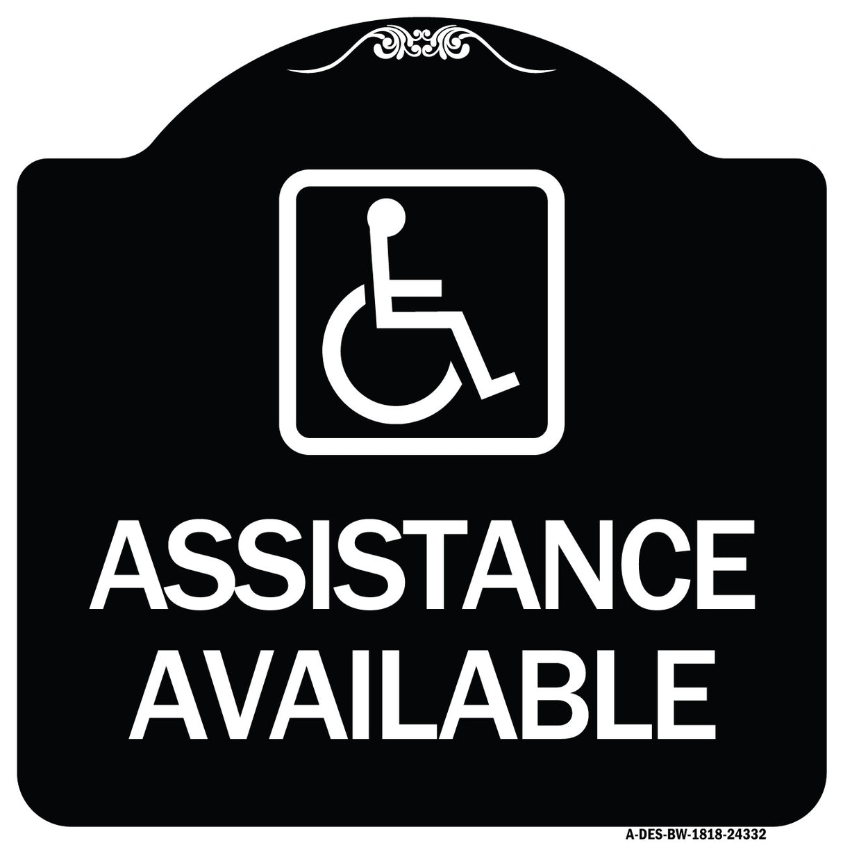 Assistance Available with Handicap Symbol