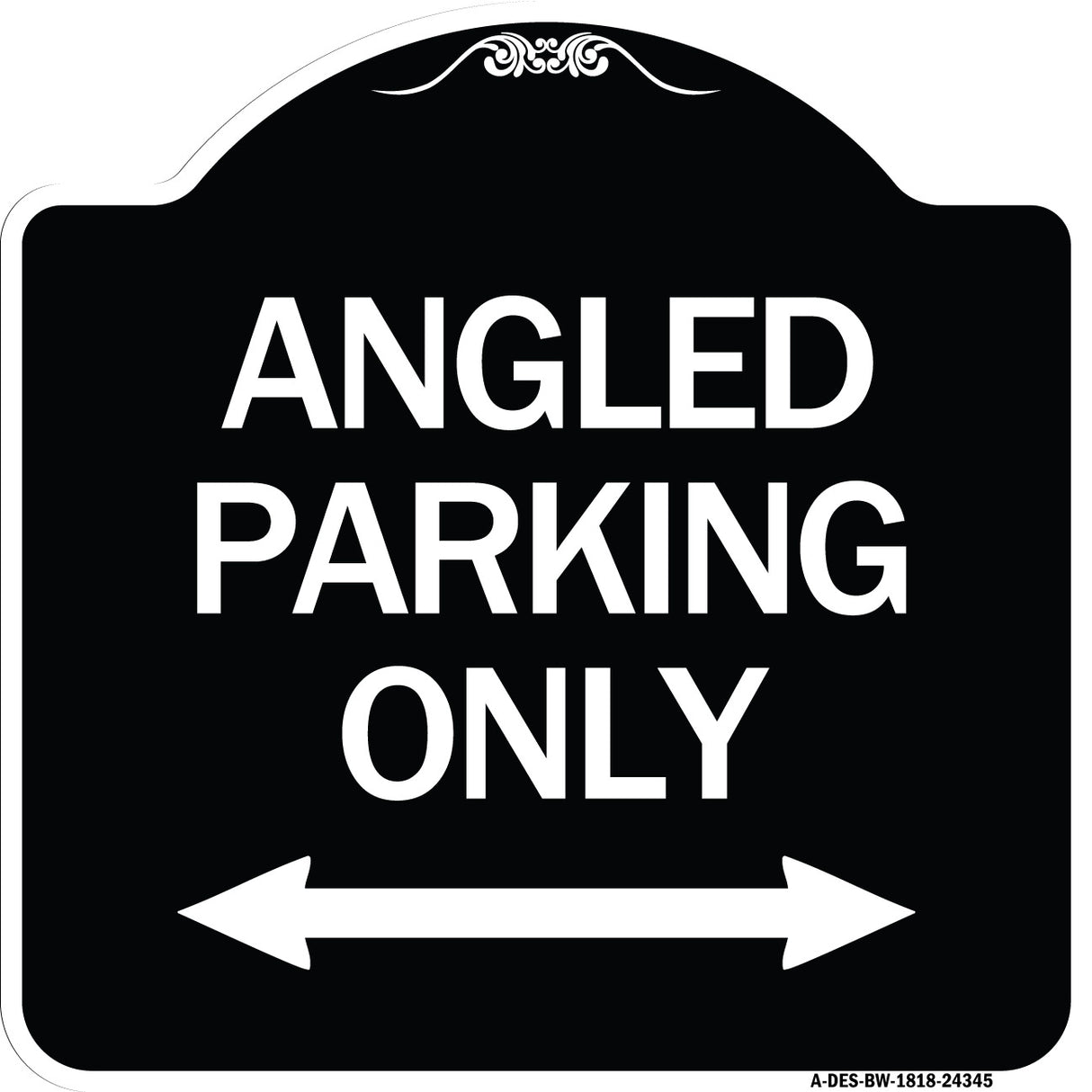 Angle Parking Only (With Bidirectional Arrow)