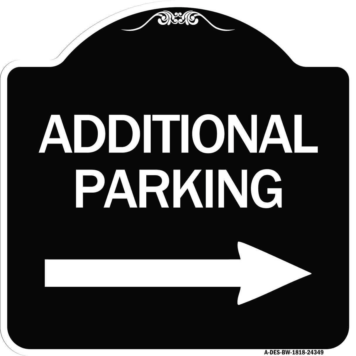 Additional Parking Sign (Right Arrow)