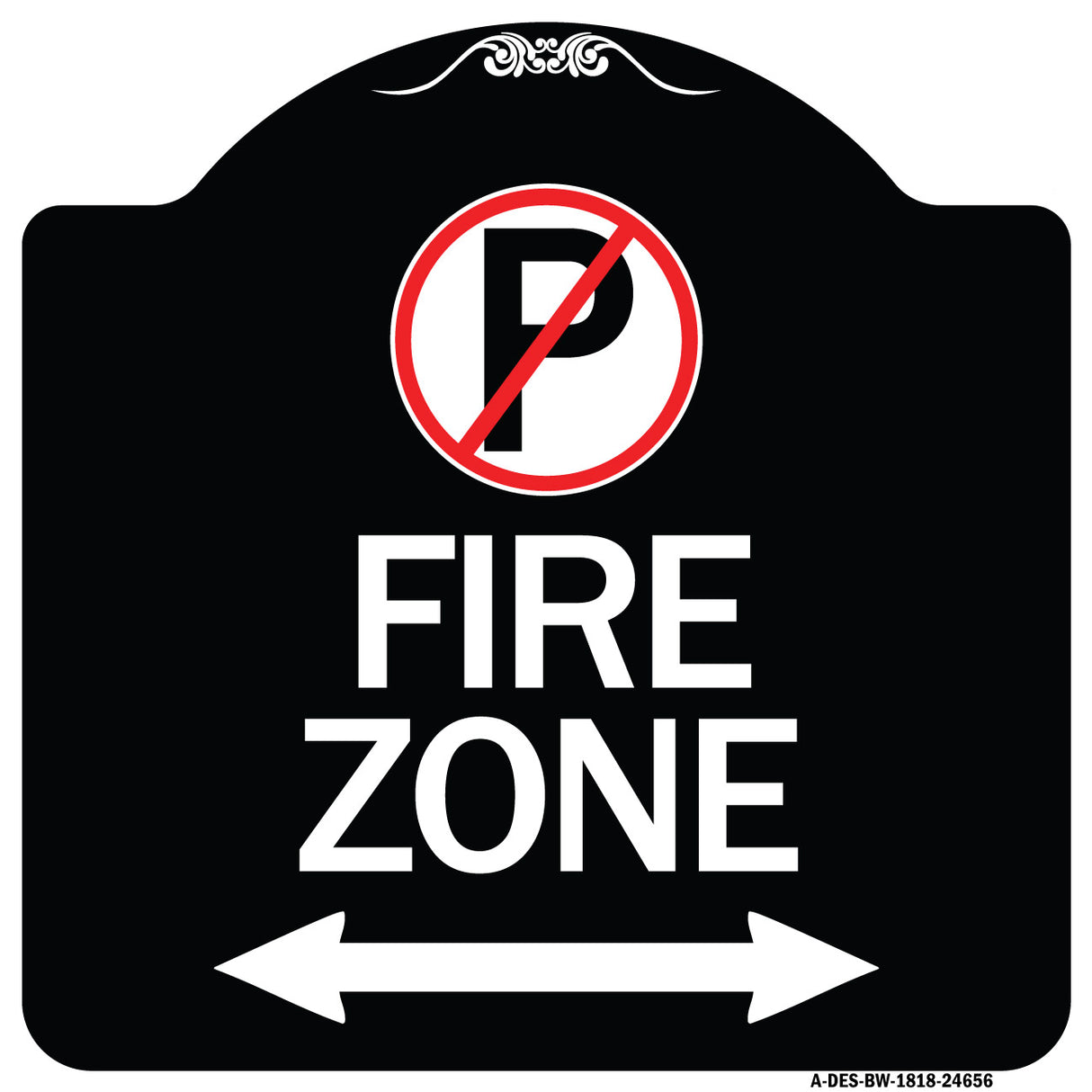 (No Parking Symbol and Arrow Pointing Left and Right)