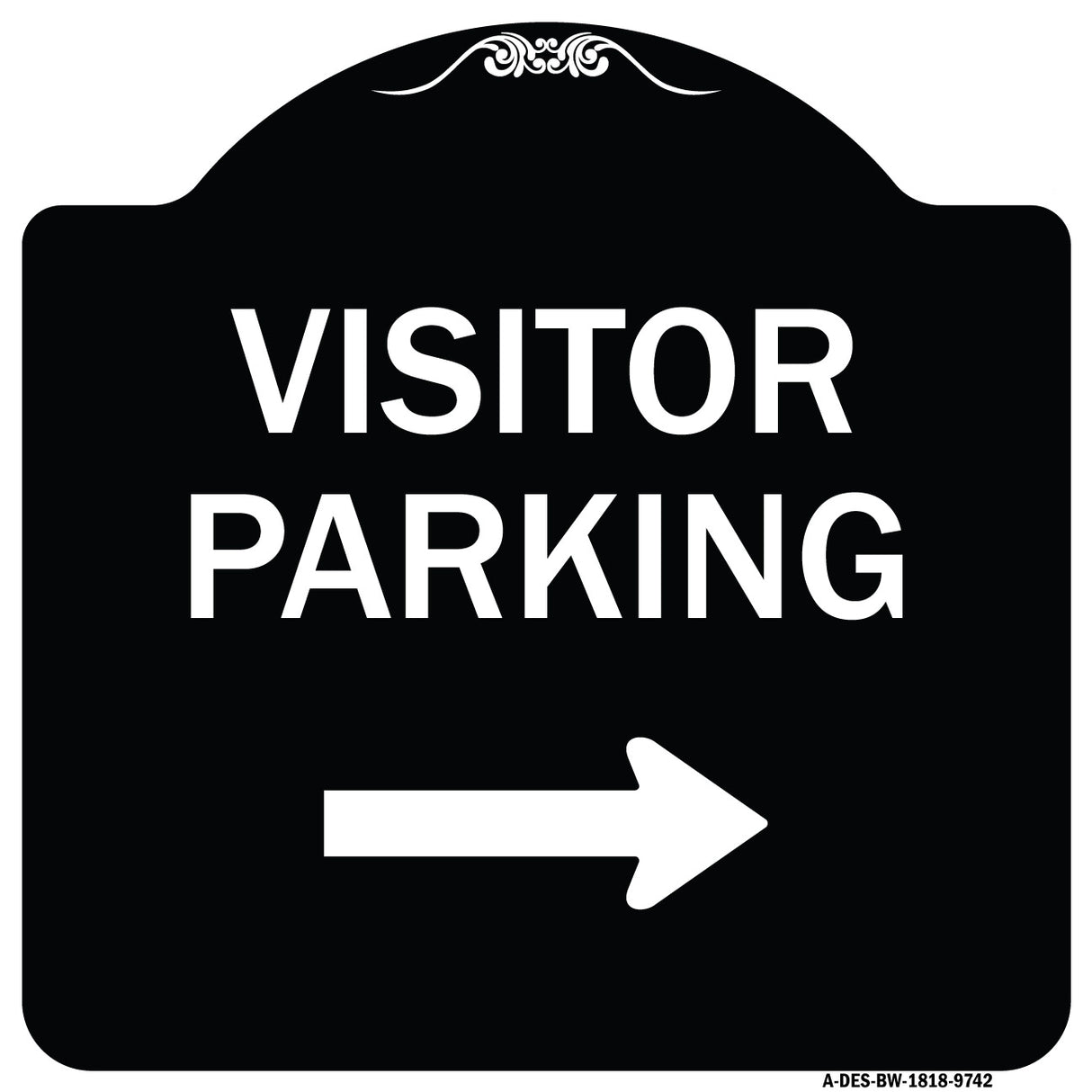 Visitor Parking (With Right Arrow)