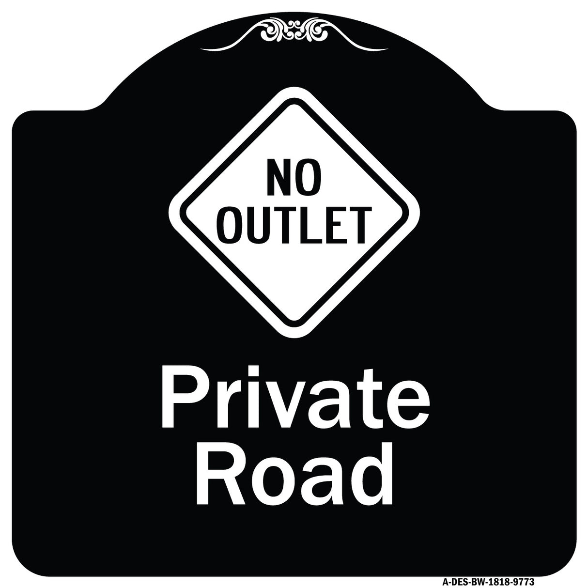 Private Road With No Outlet Symbol