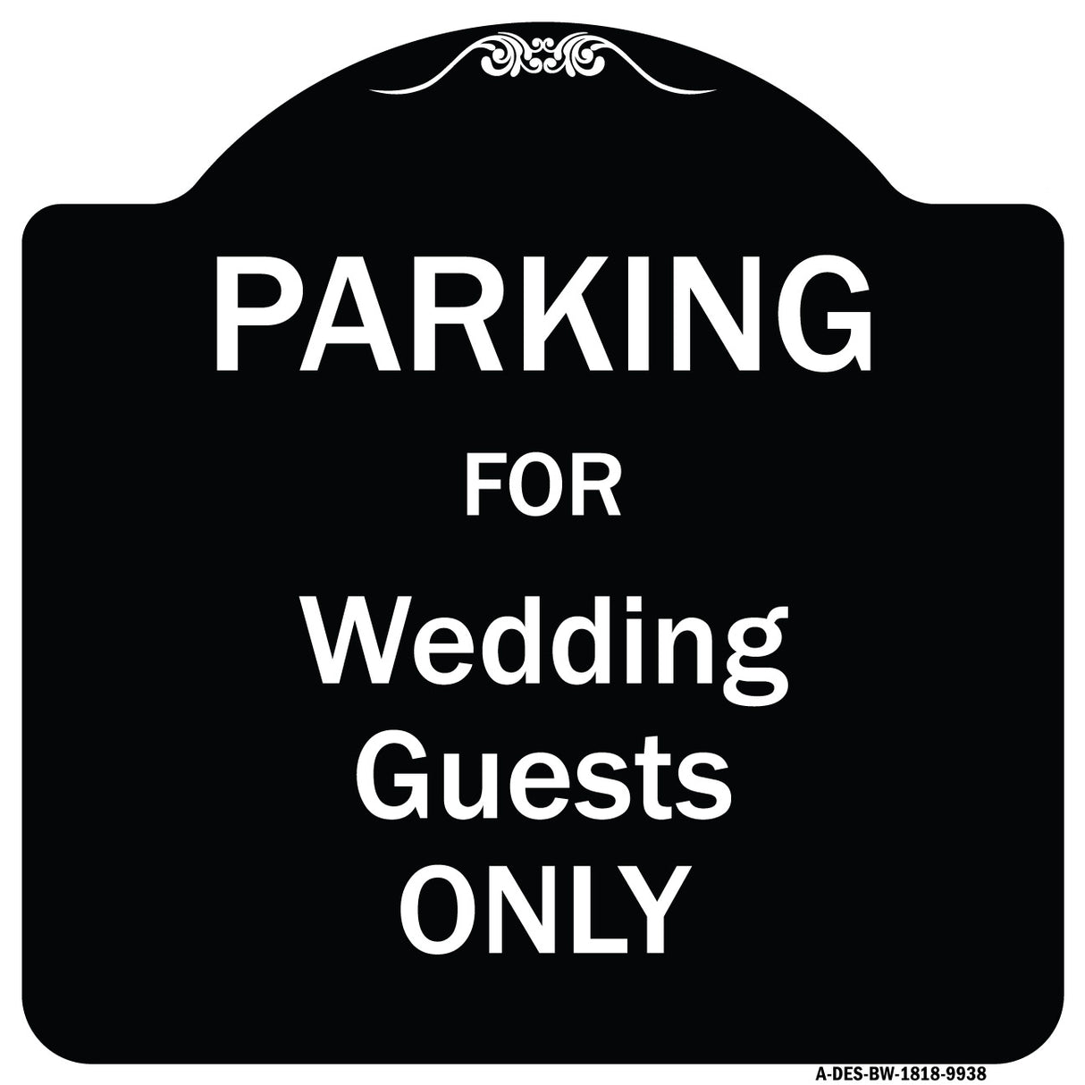 Parking For Wedding Guests Only