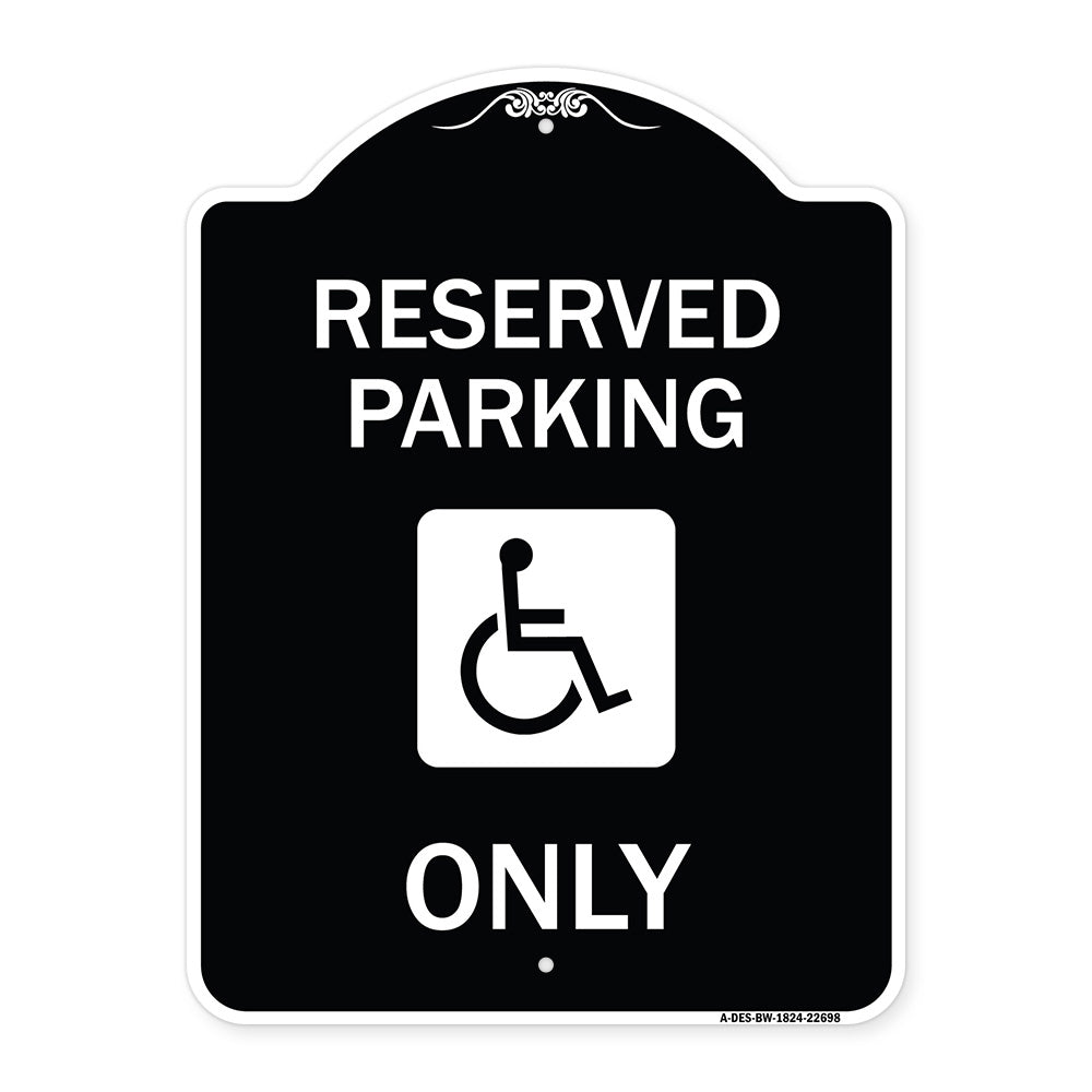 With NY Compliance Reserved Parking Only (With Access Icon)