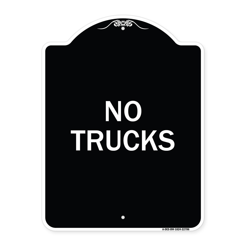 Truck Sign No Trucks