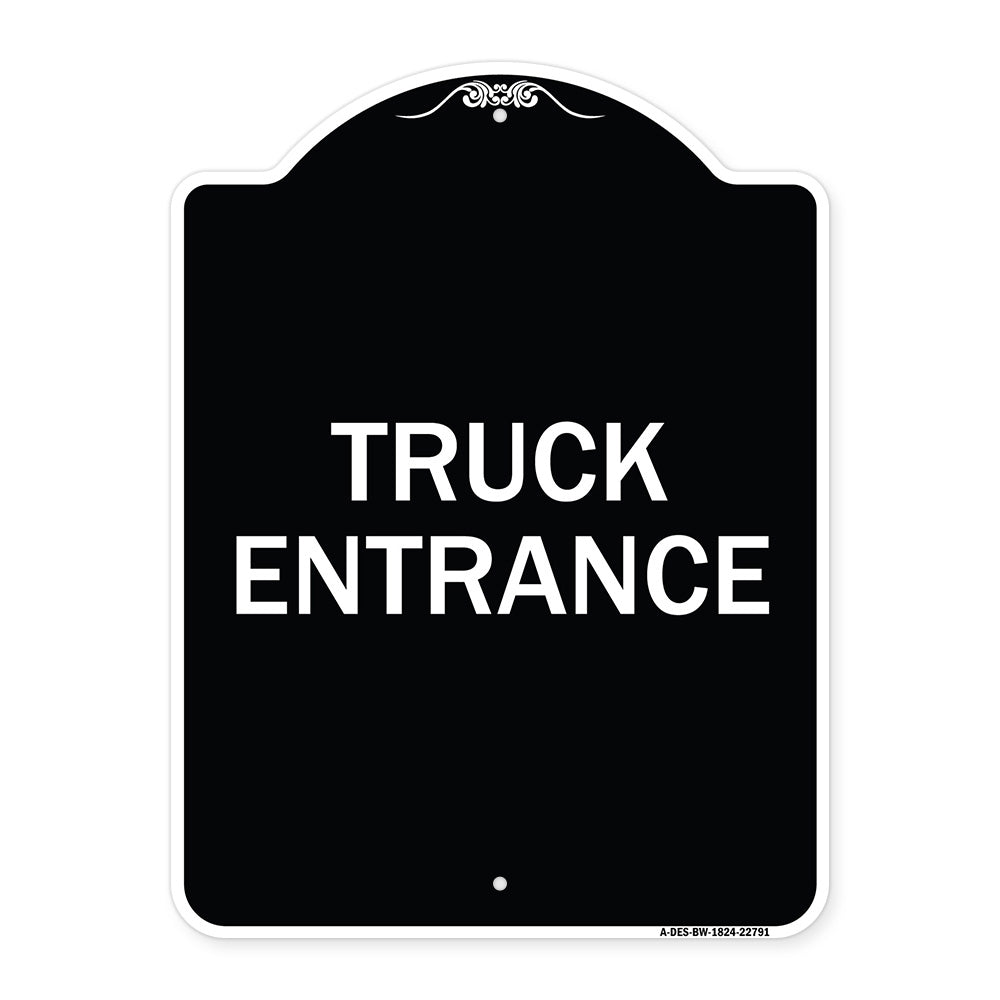 Traffic Entrance Sign Truck Entrance