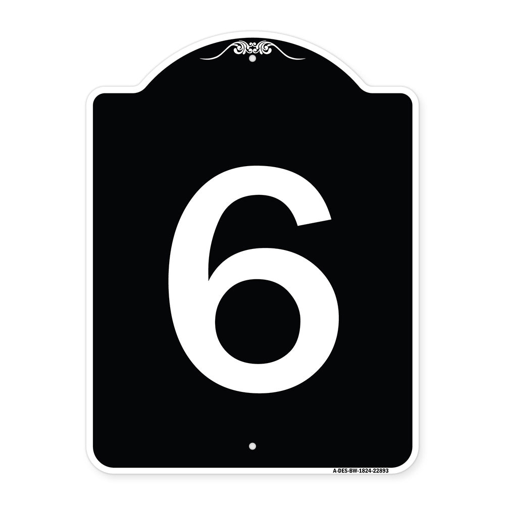 Sign with Number 6