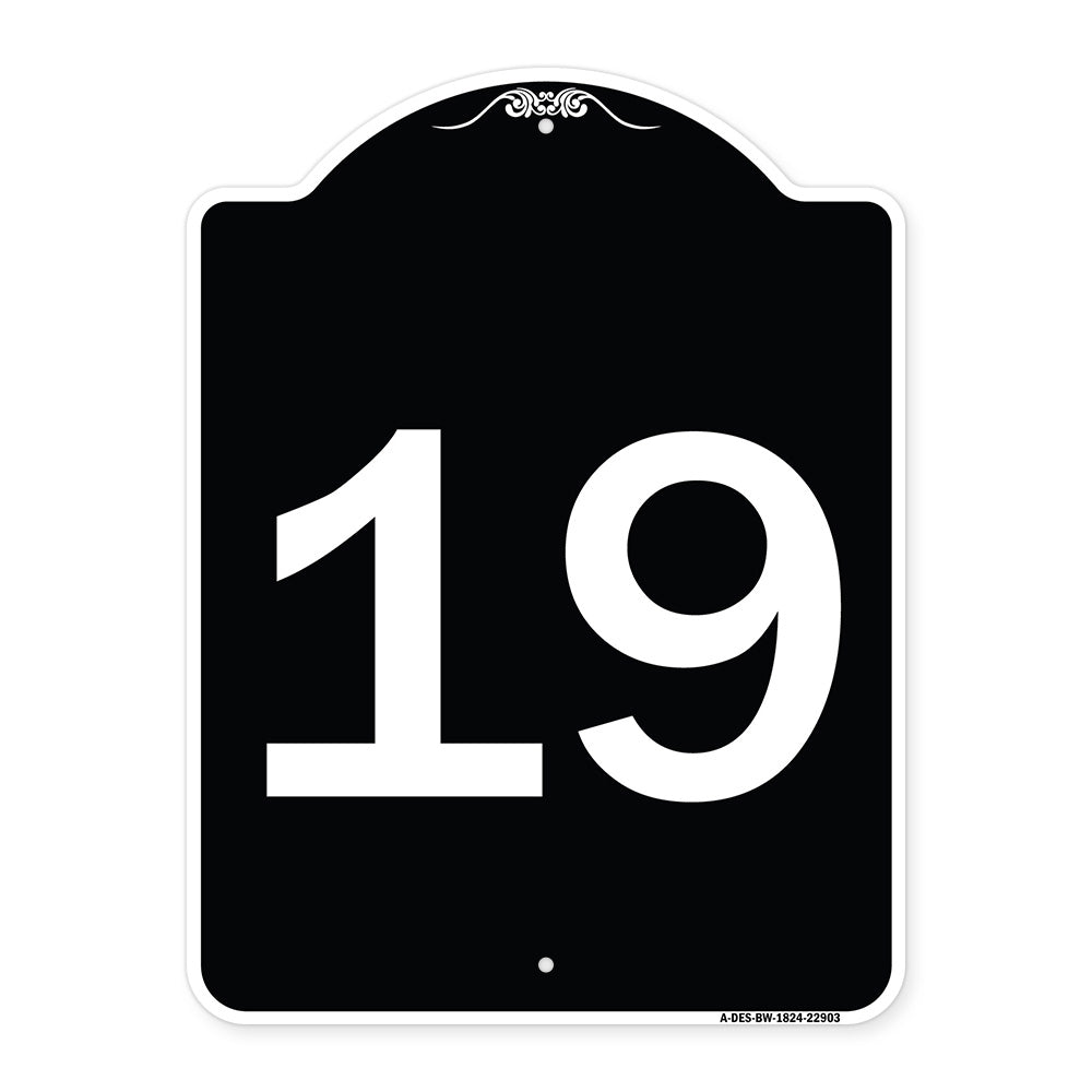 Sign with Number '19
