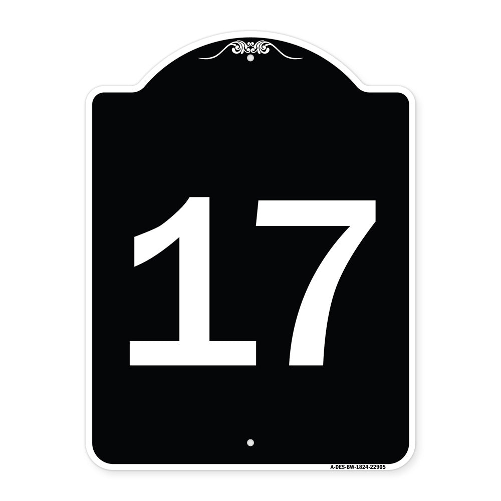 Sign with Number '17