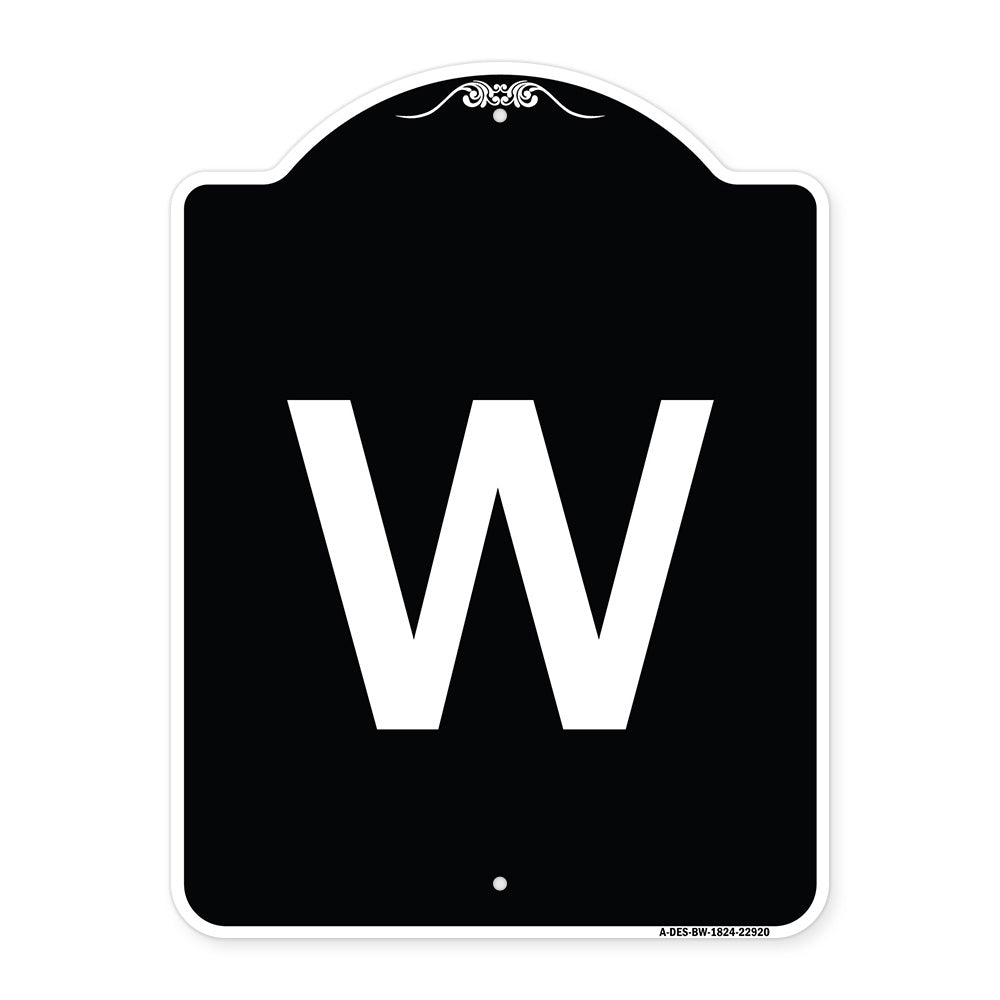 Sign with Letter W