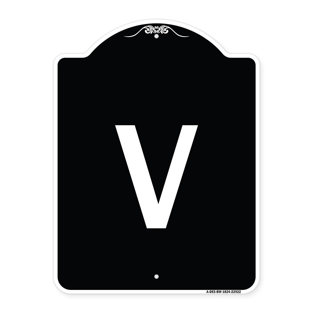 Sign with Letter V