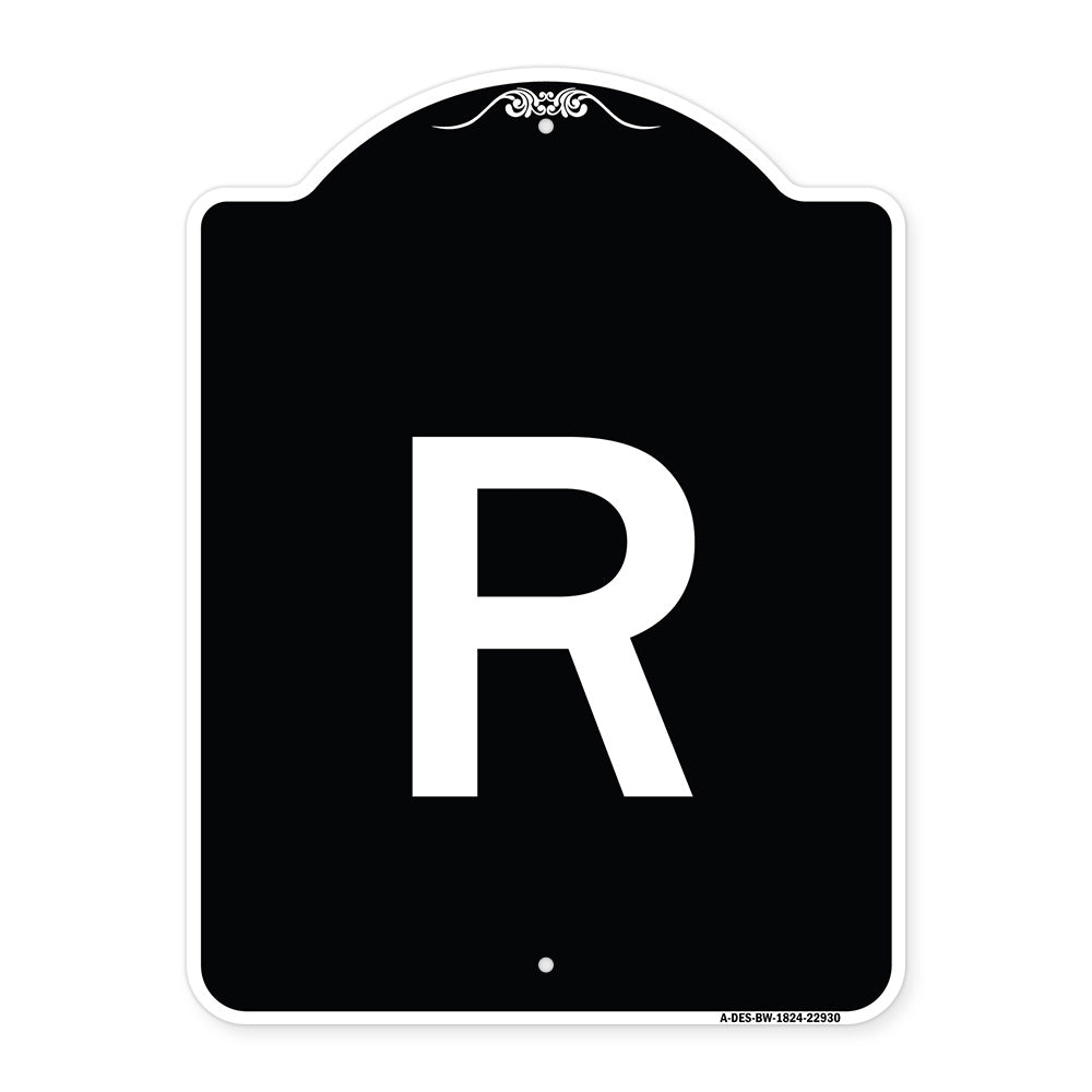 Sign with Letter R