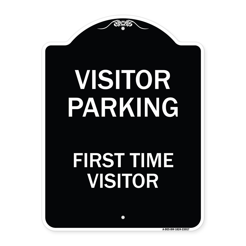 Reserved Parking Sign Visitor Parking First Time Visitor