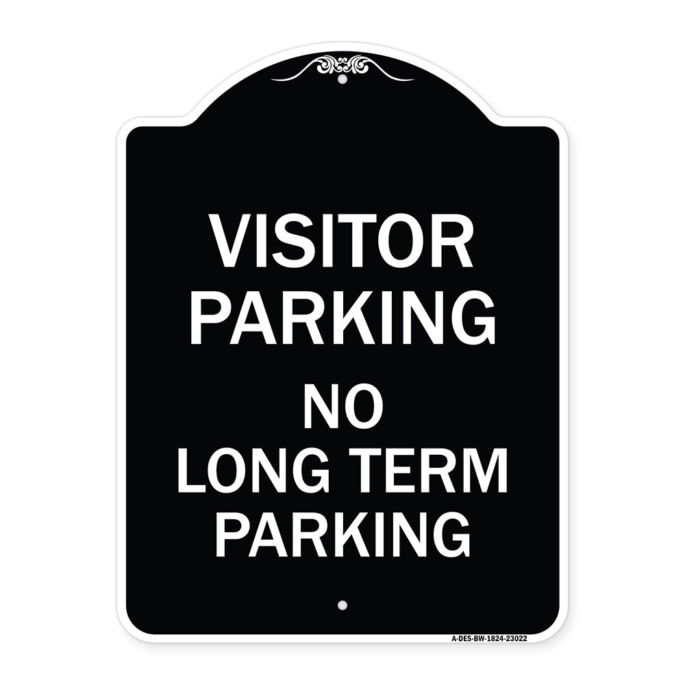 Reserved Parking Sign Visitor Parking No Long-Term Parking