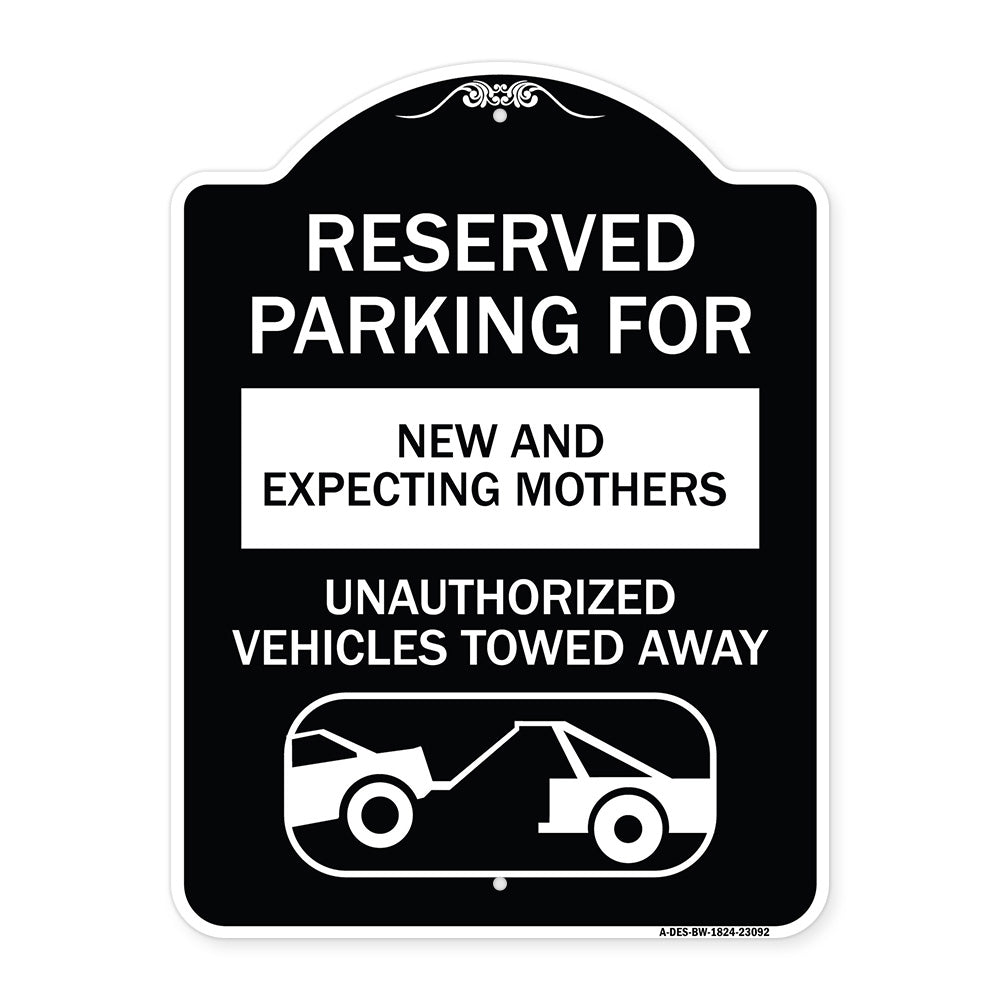 Reserved Parking for New and Expecting Mothers Unauthorized Vehicles Towed Away