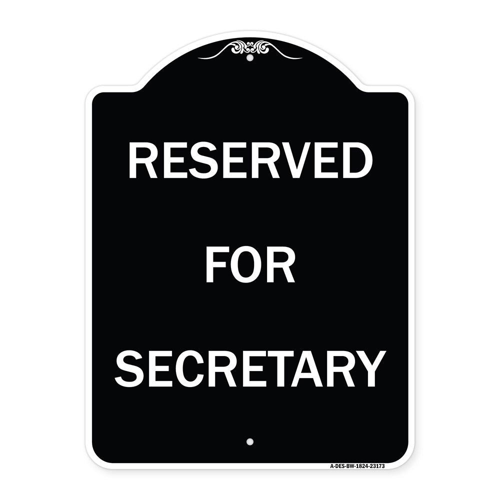 Reserved for Secretary