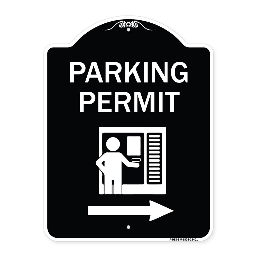 Parking Permit (With Right Arrow Symbol)