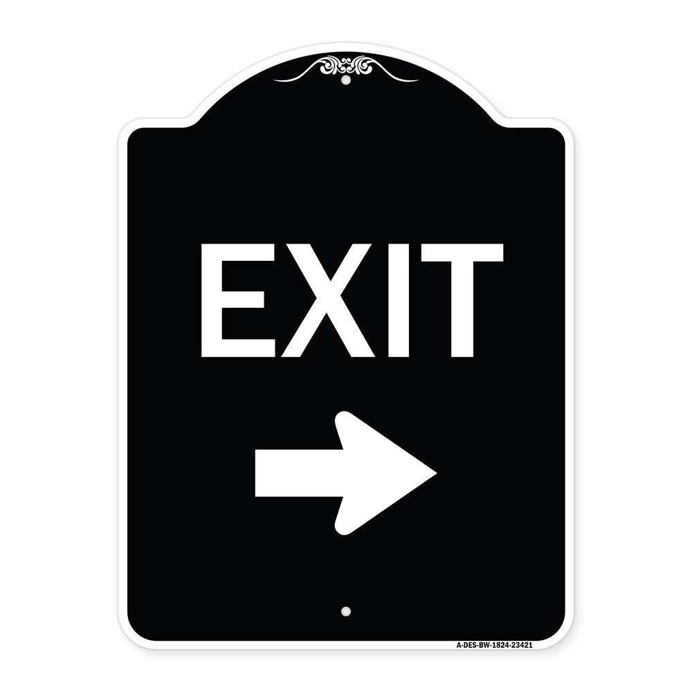 Parking Lot Sign Exit Sign (Right Arrow)