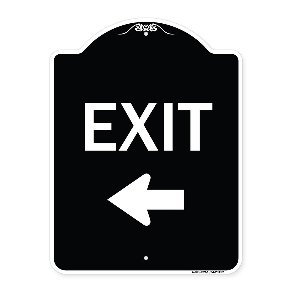 Parking Lot Sign Exit Sign (Left Arrow)
