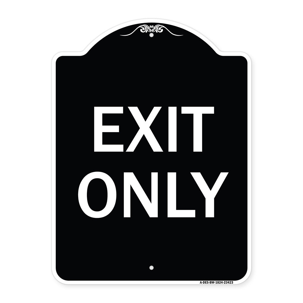 Parking Lot Sign Exit Only