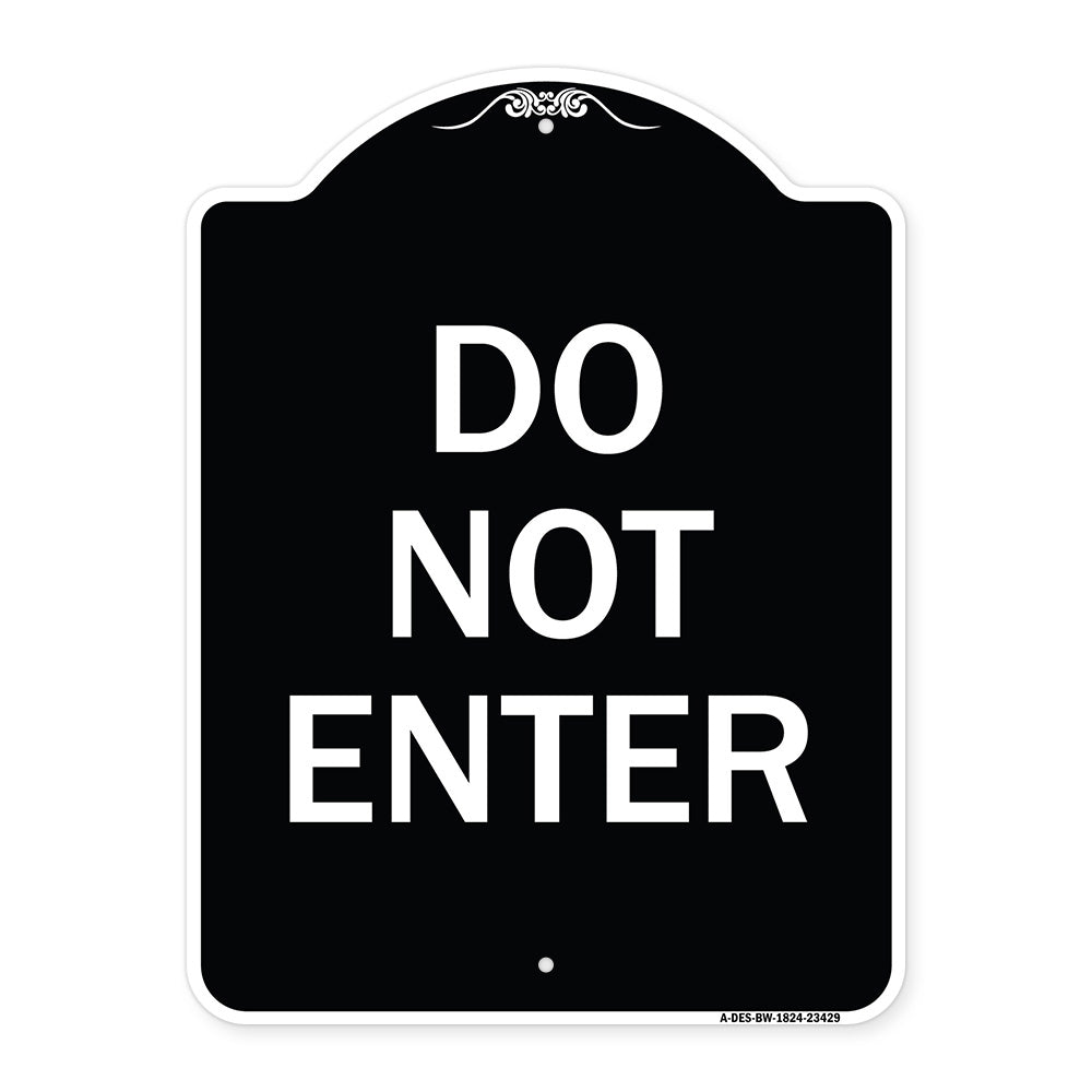 Parking Lot Sign Do Not Enter