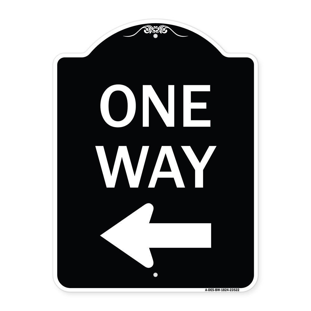 One Way Sign (Left Arrow)