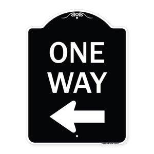 One Way Sign (Left Arrow)