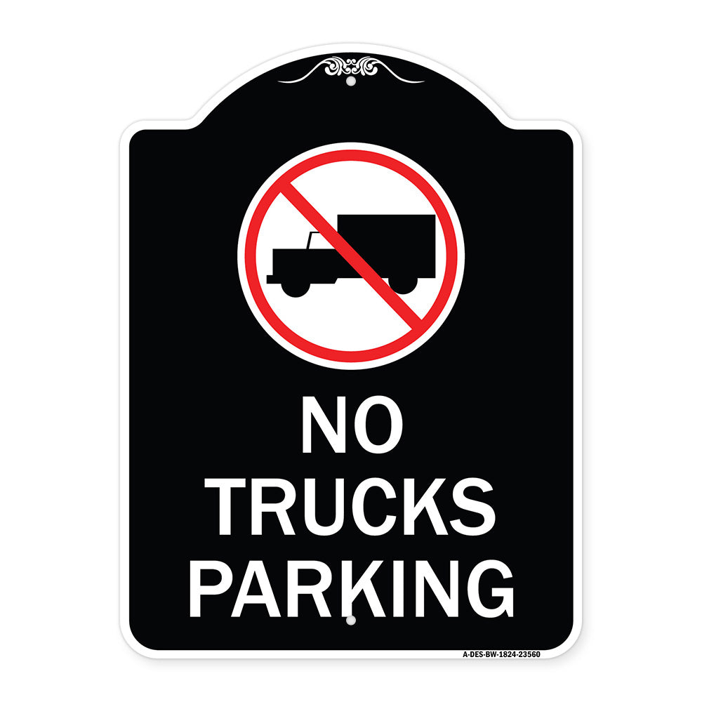 No Truck Sign No Truck Parking (With Symbol)