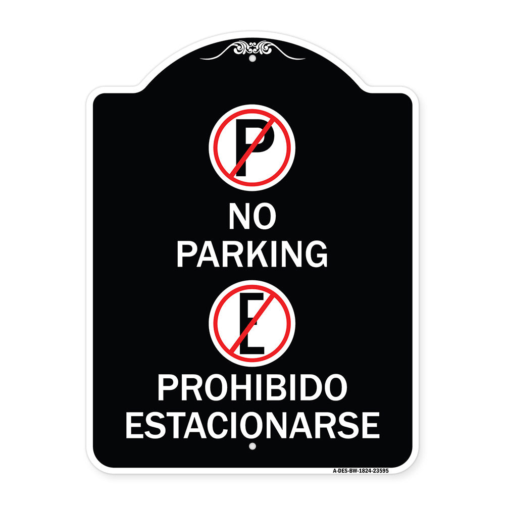 No Parking Prohibido Estacionarse (With Symbol)