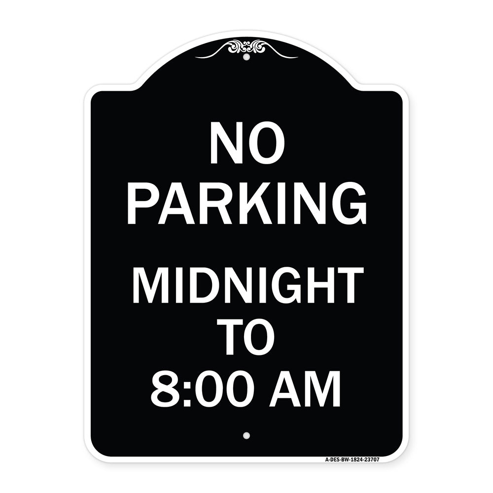 No Parking Midnight to 8:00 Am