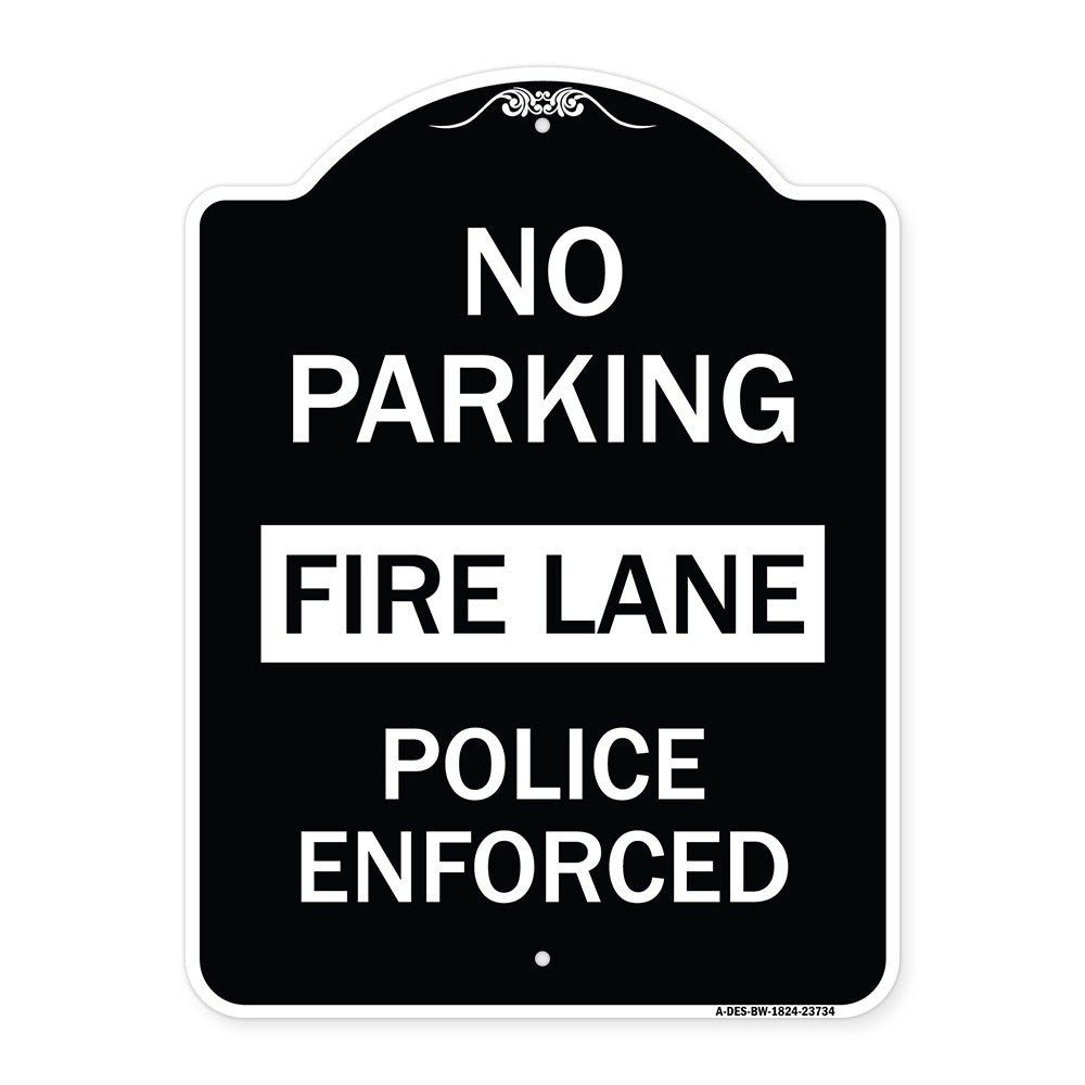 No Parking Fire Lane Police Enforced