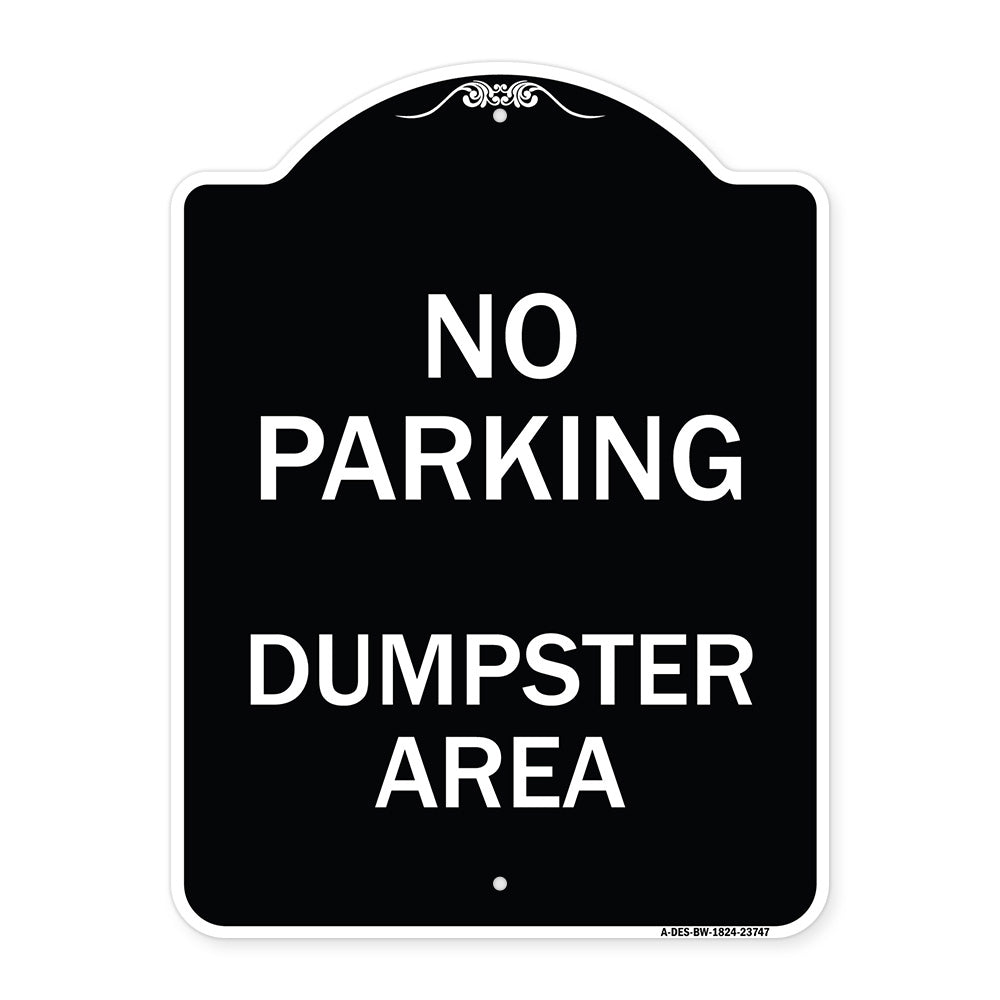 No Parking Dumpster Area