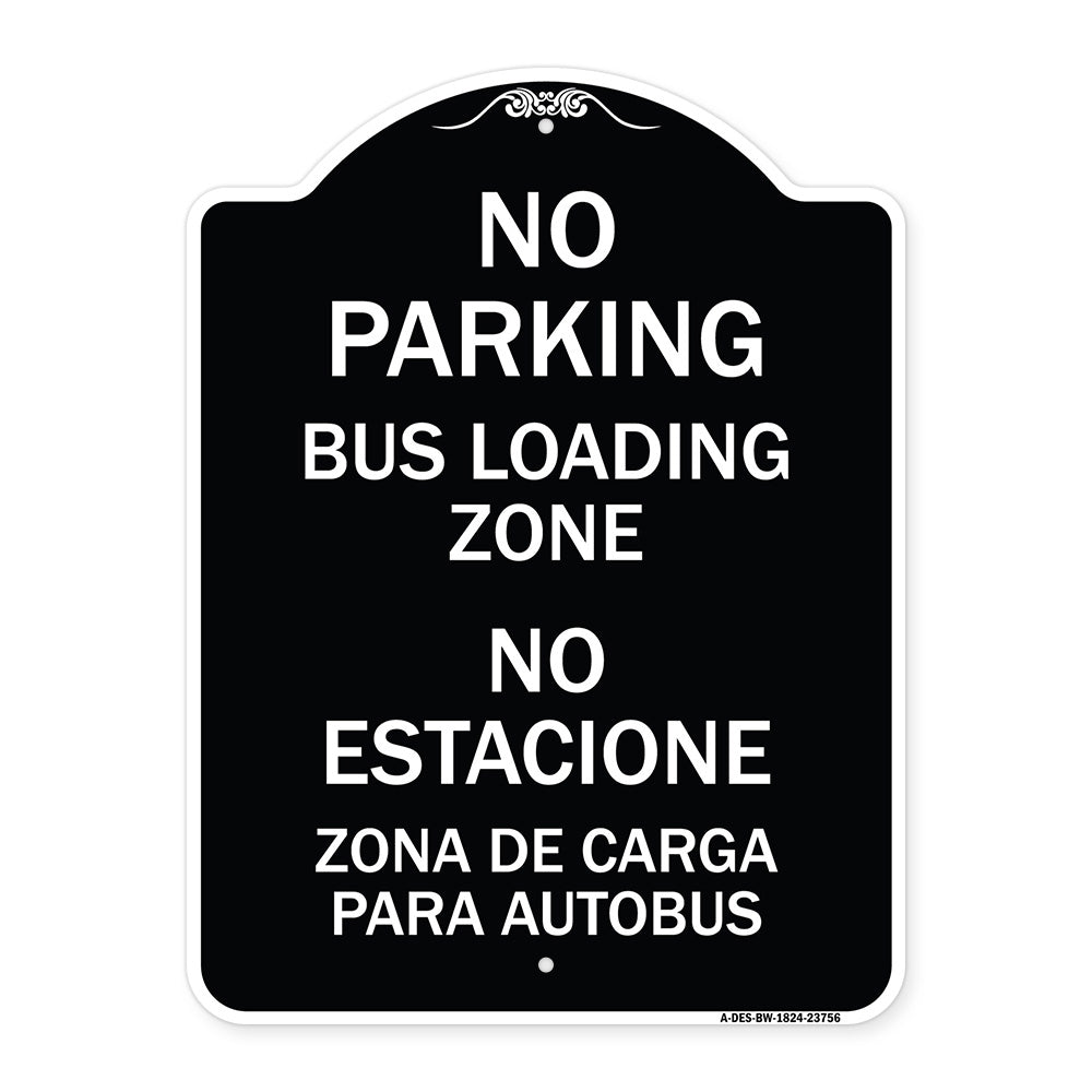 No Parking Bus Loading Zone No Entacionamiento Bus De Carga Zona