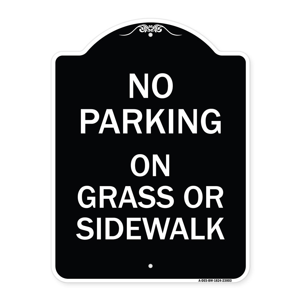 No Parking - on Grass or Sidewalk