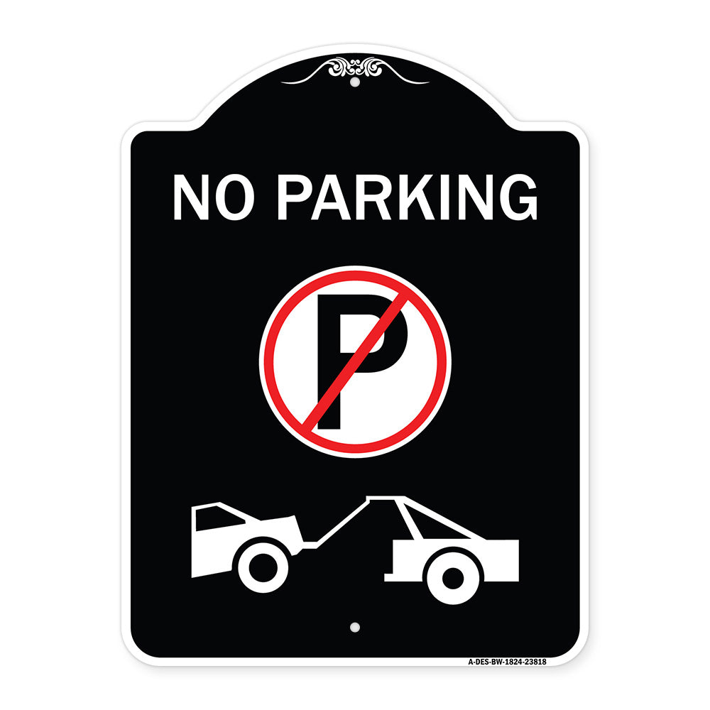 No Parking (No Parking Symbol and Tow Truck Symbol)