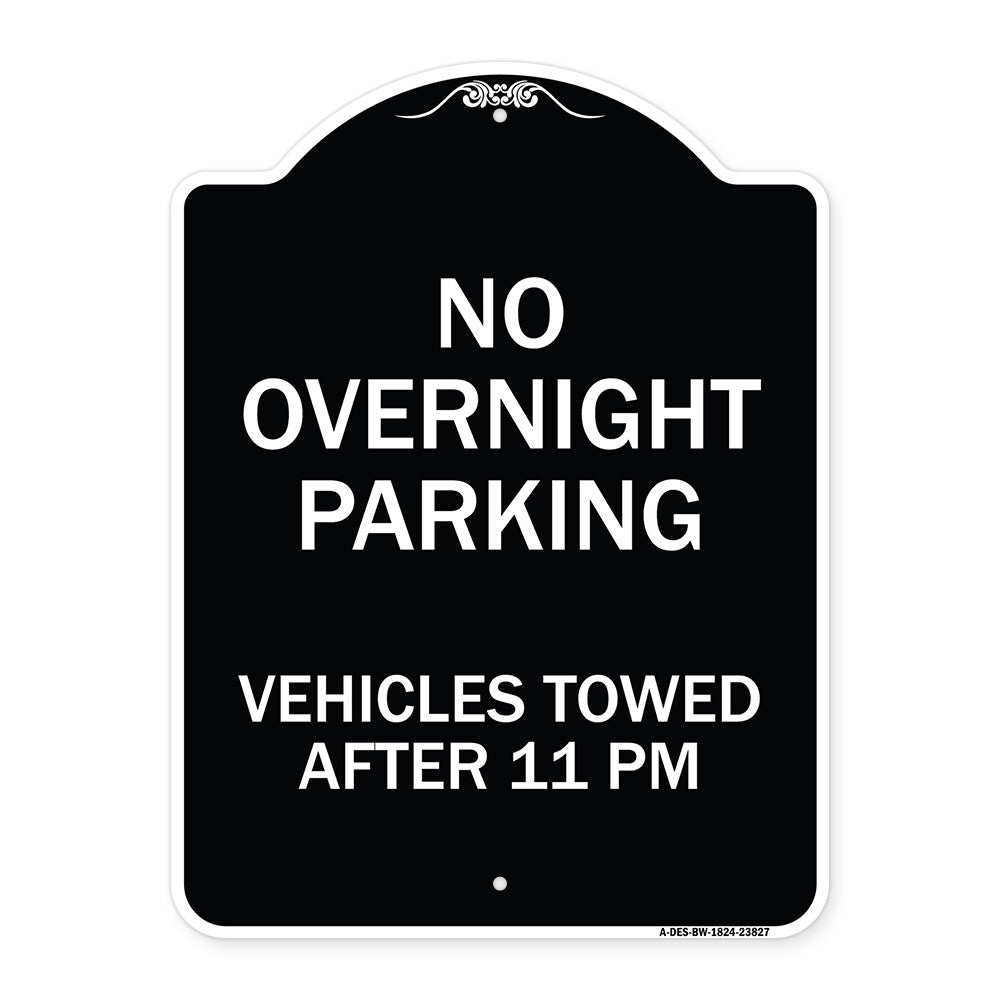 No Overnight Parking Vehicles Towed After 11 Pm