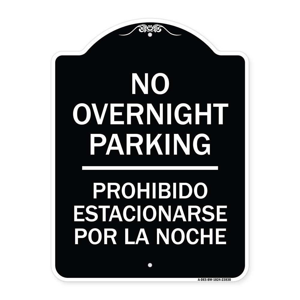 No Overnight Parking - Prohibido Estacionarse Por La Noche
