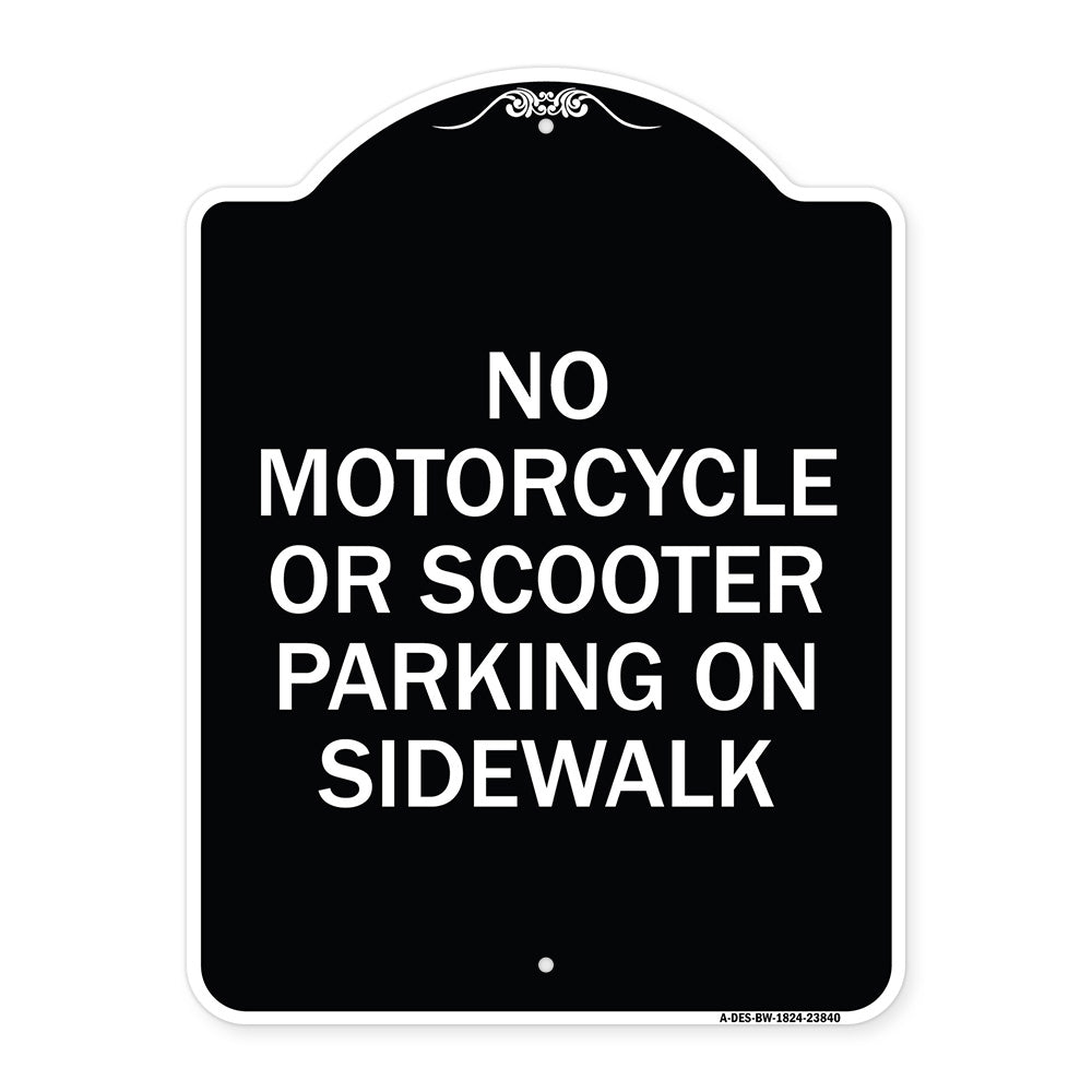 No Motorcycle or Scooter Parking on Sidewalk