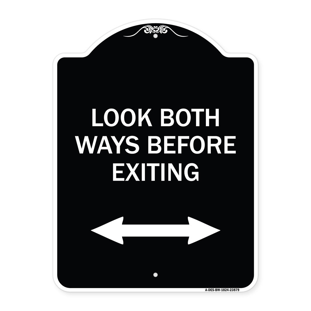 Look Both Ways Before Exiting (With Bidirectional Arrow)