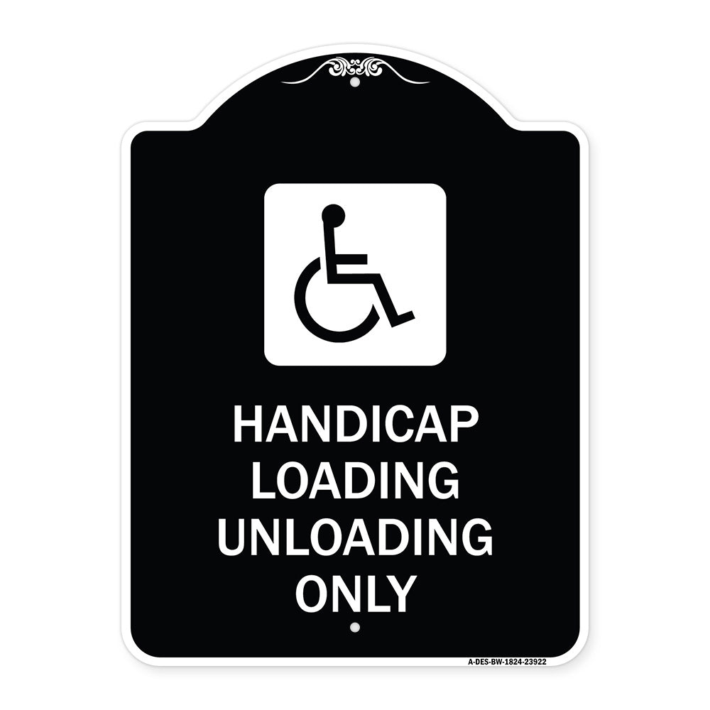Handicap Loading Unloading Only (With Handicap Symbol)