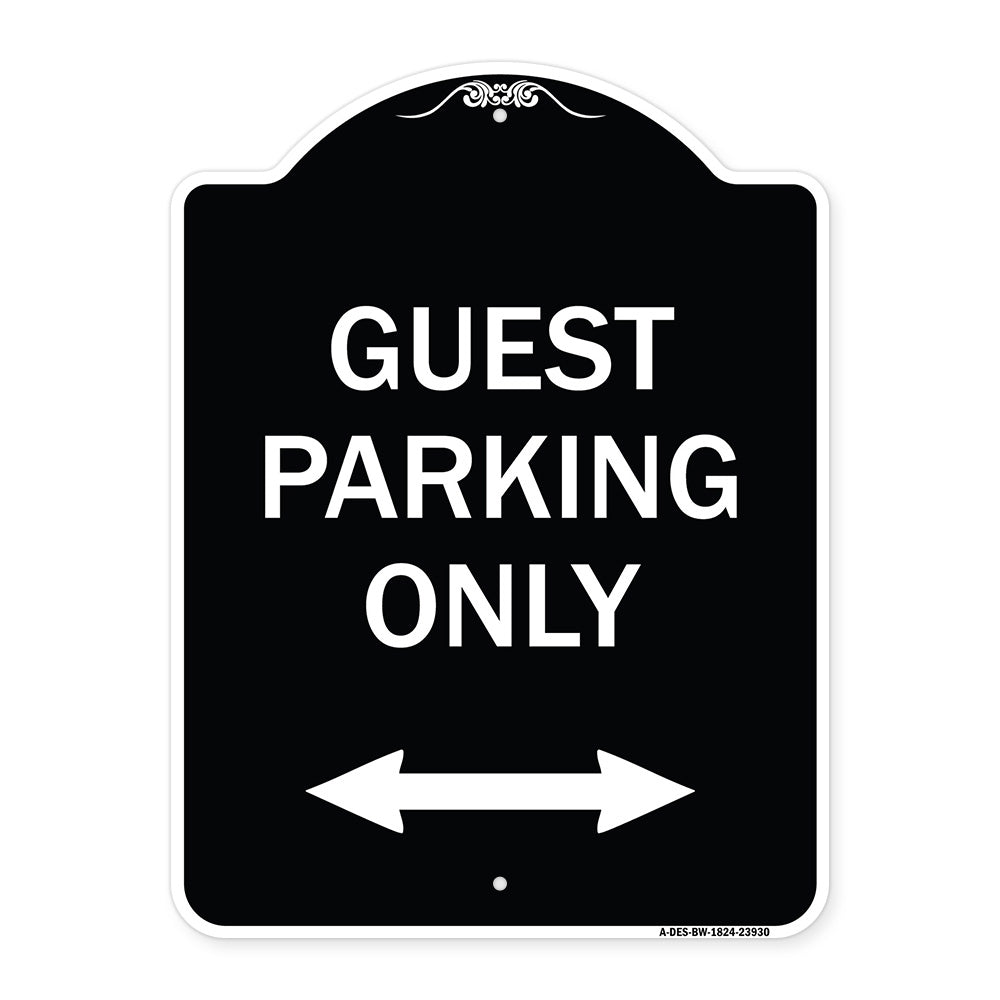 Guest Parking Only (With Bidirectional Arrow)