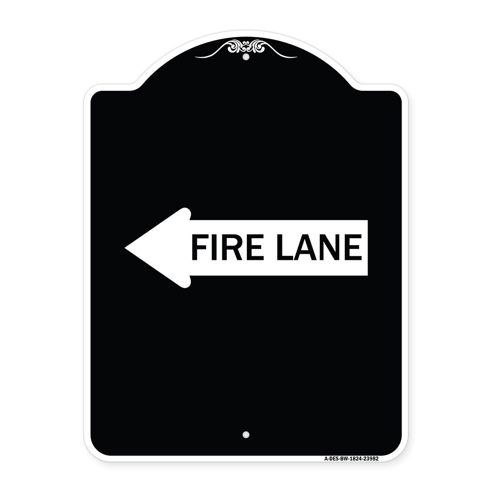 Fire Lane Left Arrow