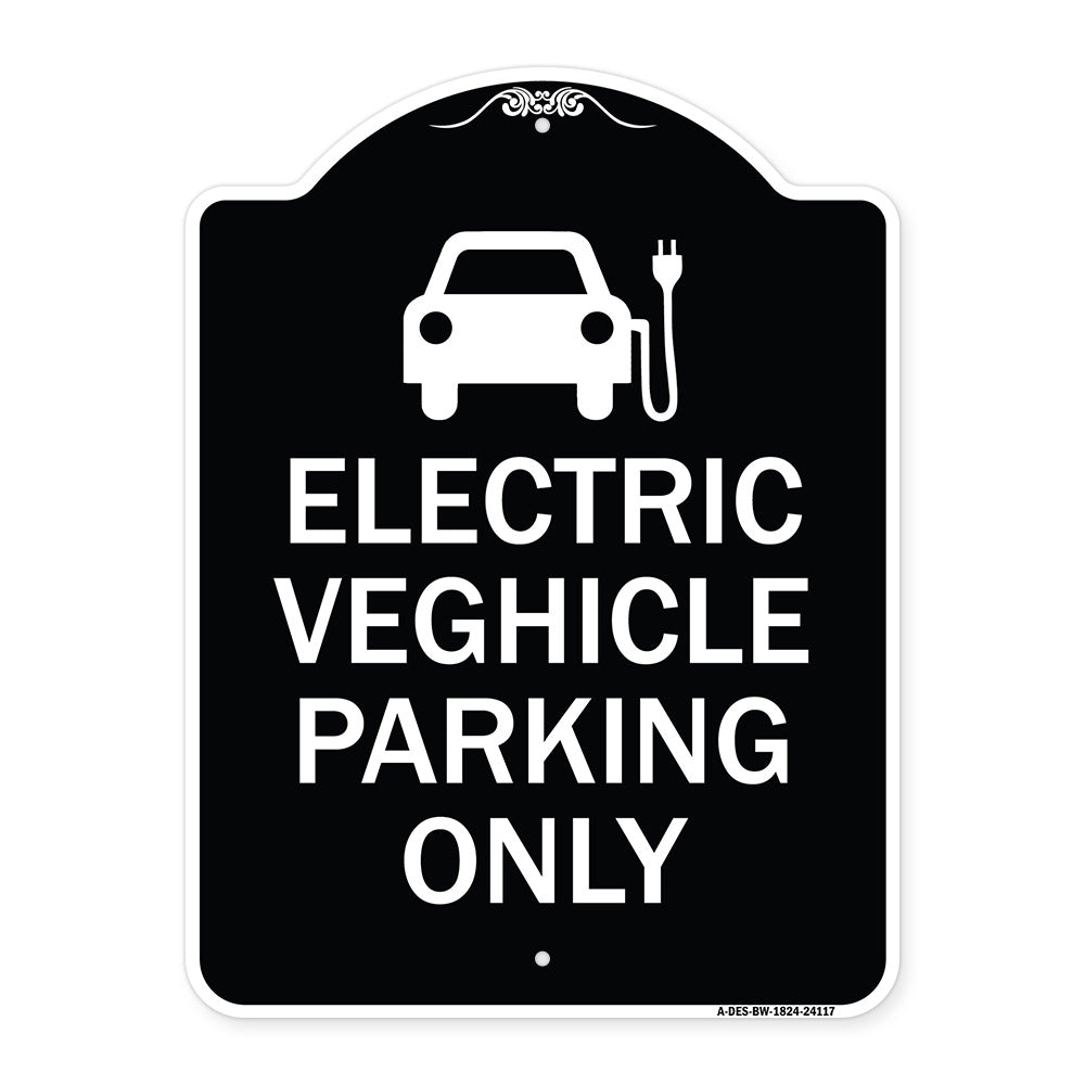 Electric Vehicle Parking Only (With Graphic)