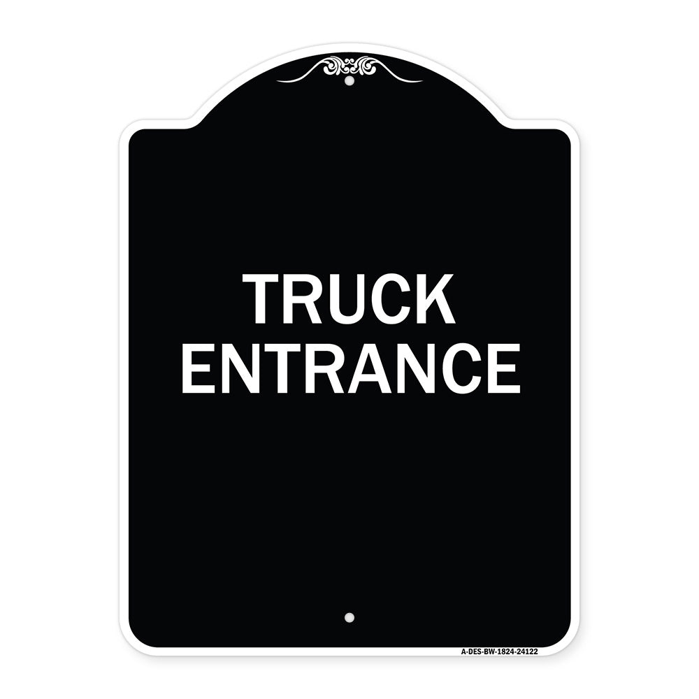 Driveway Sign Truck Entrance