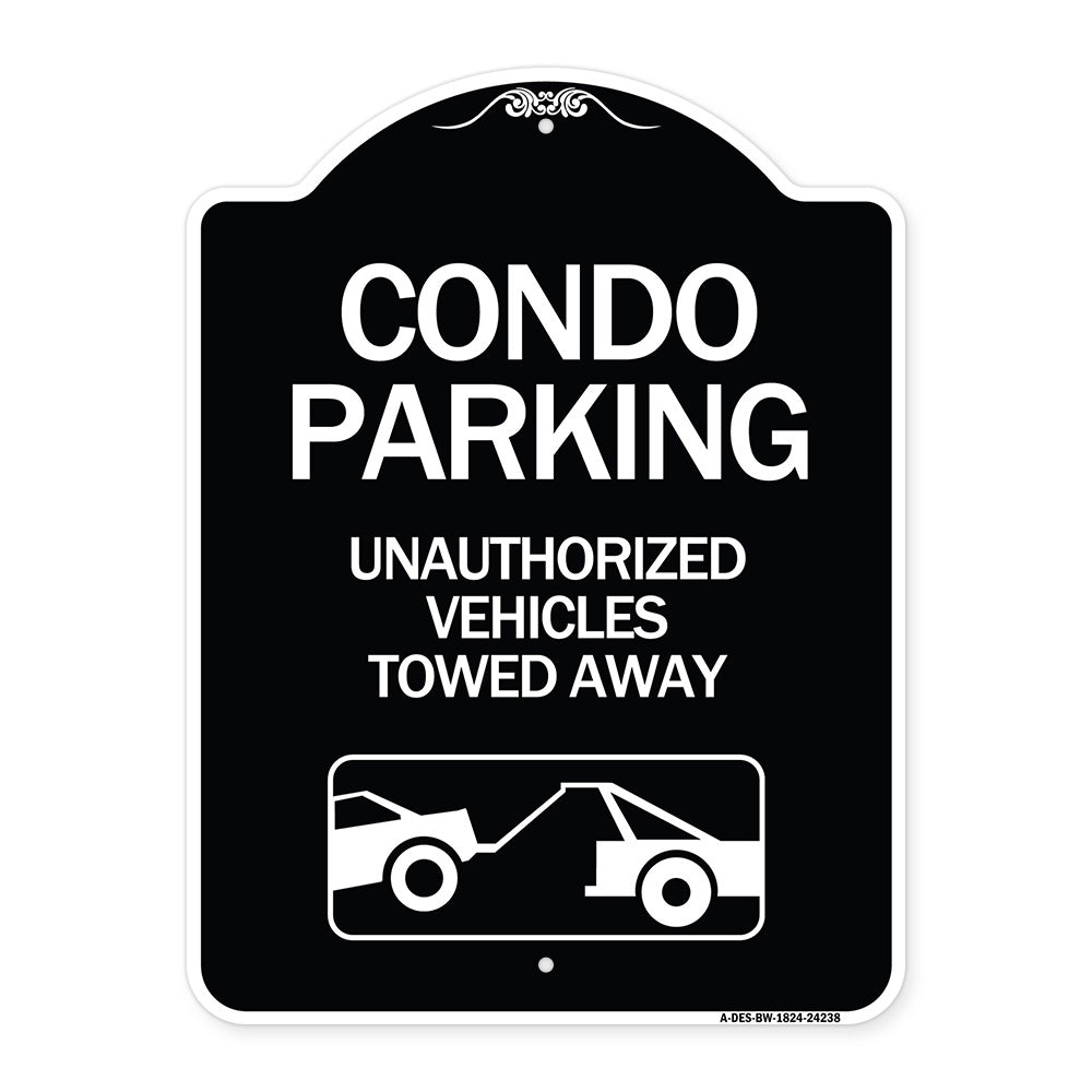 Condo Parking - Unauthorized Vehicles Towed Away (With Car Tow Graphic)
